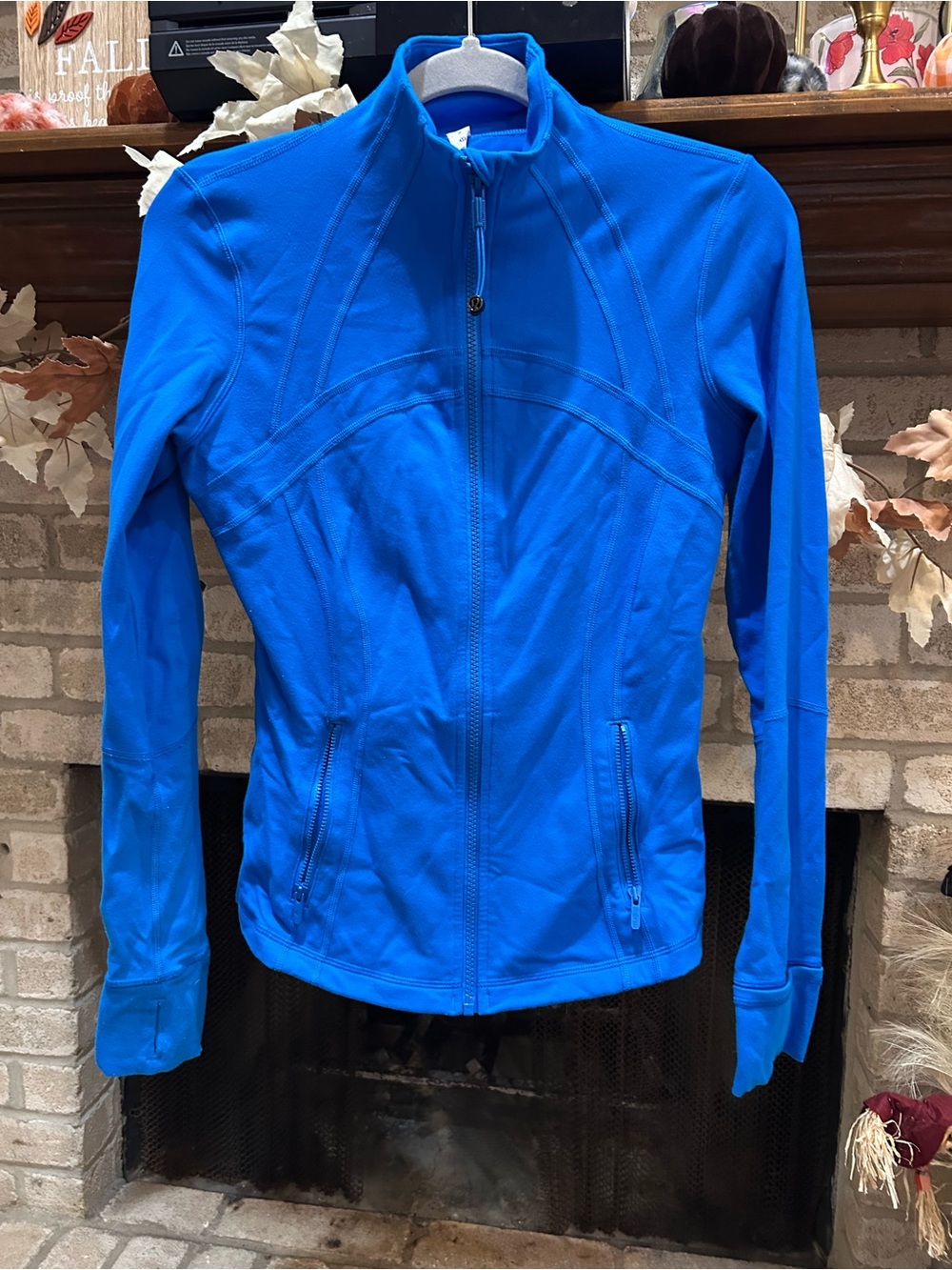 lululemon athletica Electric Blue Full-Zip Utility Jacket EUC